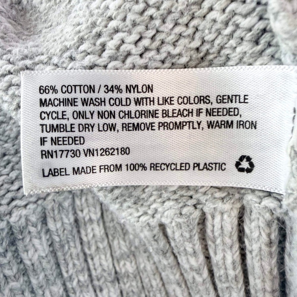 Goodfellow & Co Button Sweater Mens L Gray Textured Knit Grandpa Core Minimalist - Picture 5 of 8